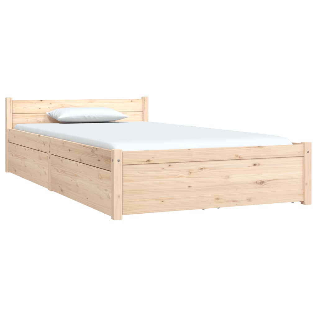 vidaXL Estrutura de cama com gavetas 90x200 cm