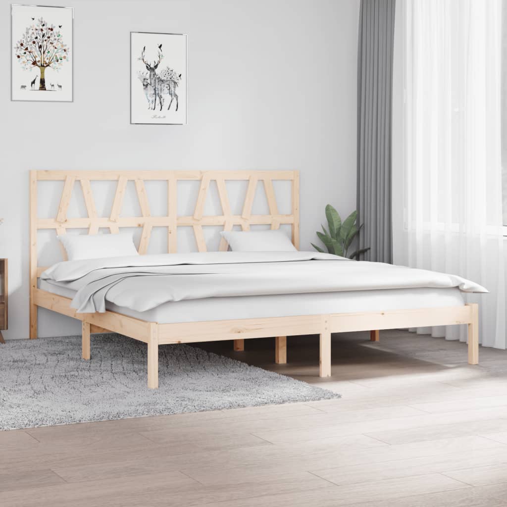 vidaXL Estrutura de cama super king 180x200 cm pinho maciço