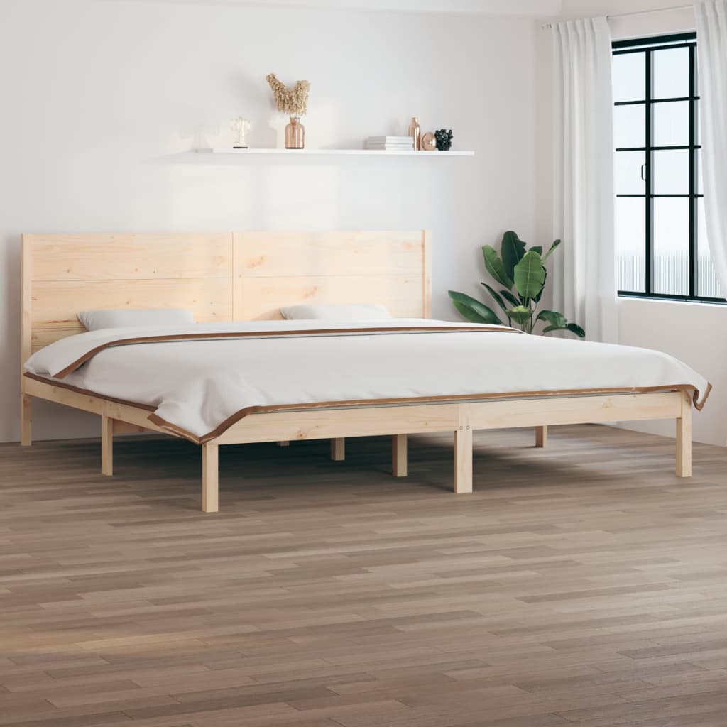 vidaXL Estrutura de cama super king 180x200 cm madeira maciça