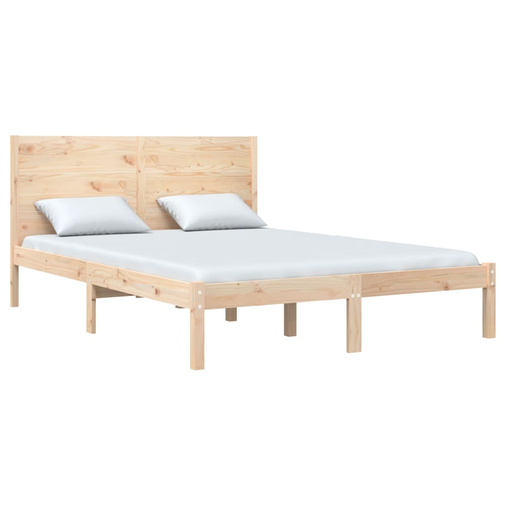 vidaXL Estrutura de cama dupla pequena 4FT 120x190 cm madeira maciça