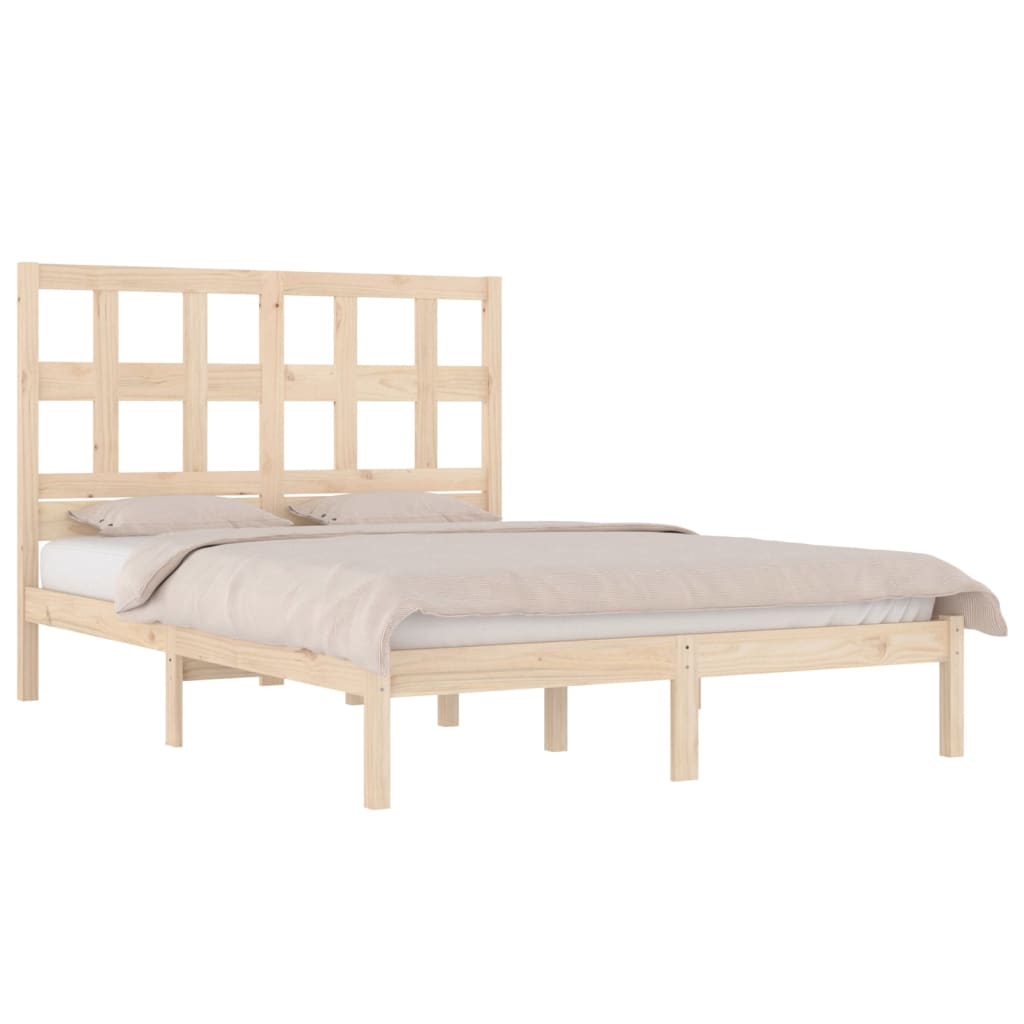 vidaXL Estrutura de cama 140x190 cm pinho maciço