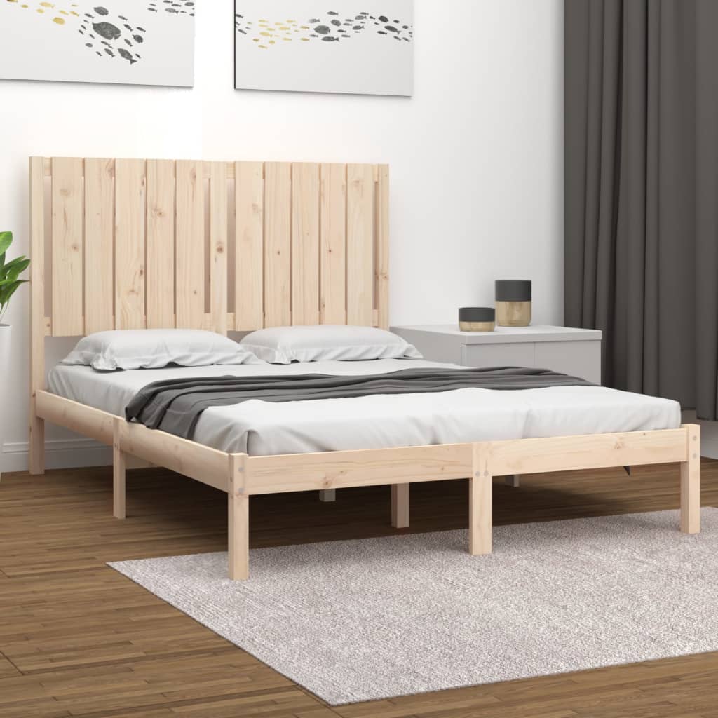 vidaXL Estrutura de cama dupla pequena 4FT 120x190 cm madeira maciça