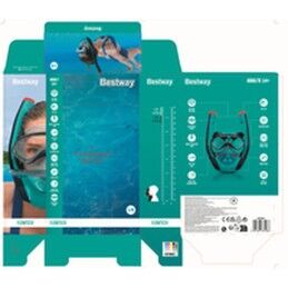 Bestway|Bestway Conjunto Máscara e Tubo Infantil Correia Anatômica Cor Sortida +3 Anos Praia e Piscina 24036