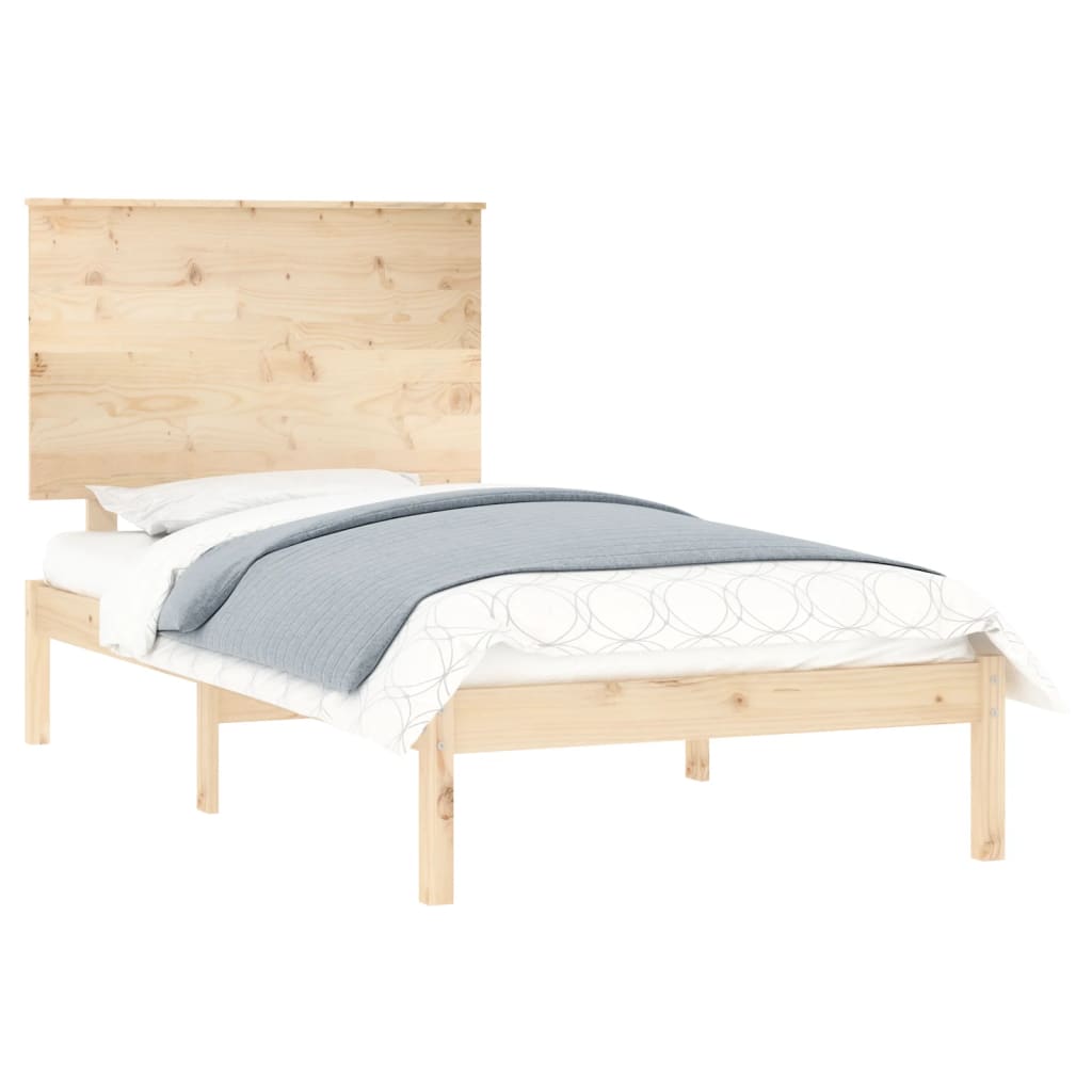 vidaXL Estrutura de cama 90 x 200 cm pinho maciço