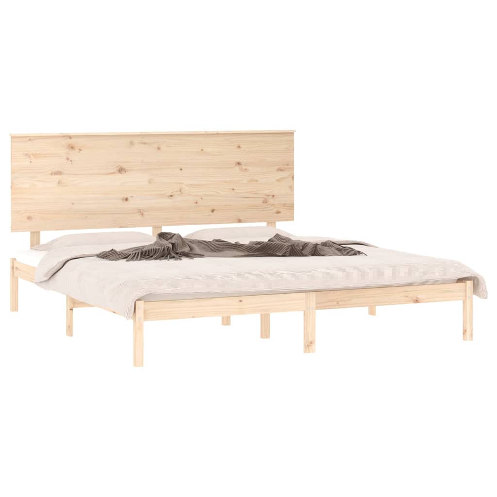 vidaXL Estrutura de cama super king 180x200 cm madeira maciça