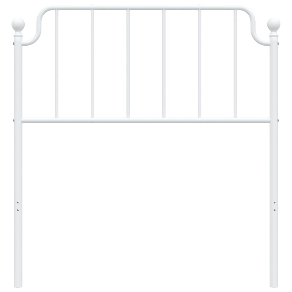 vidaXL Cabeceira de cama 90 cm metal branco