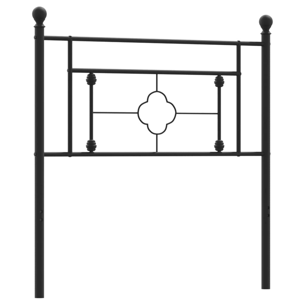 vidaXL Cabeceira de cama 100 cm metal preto