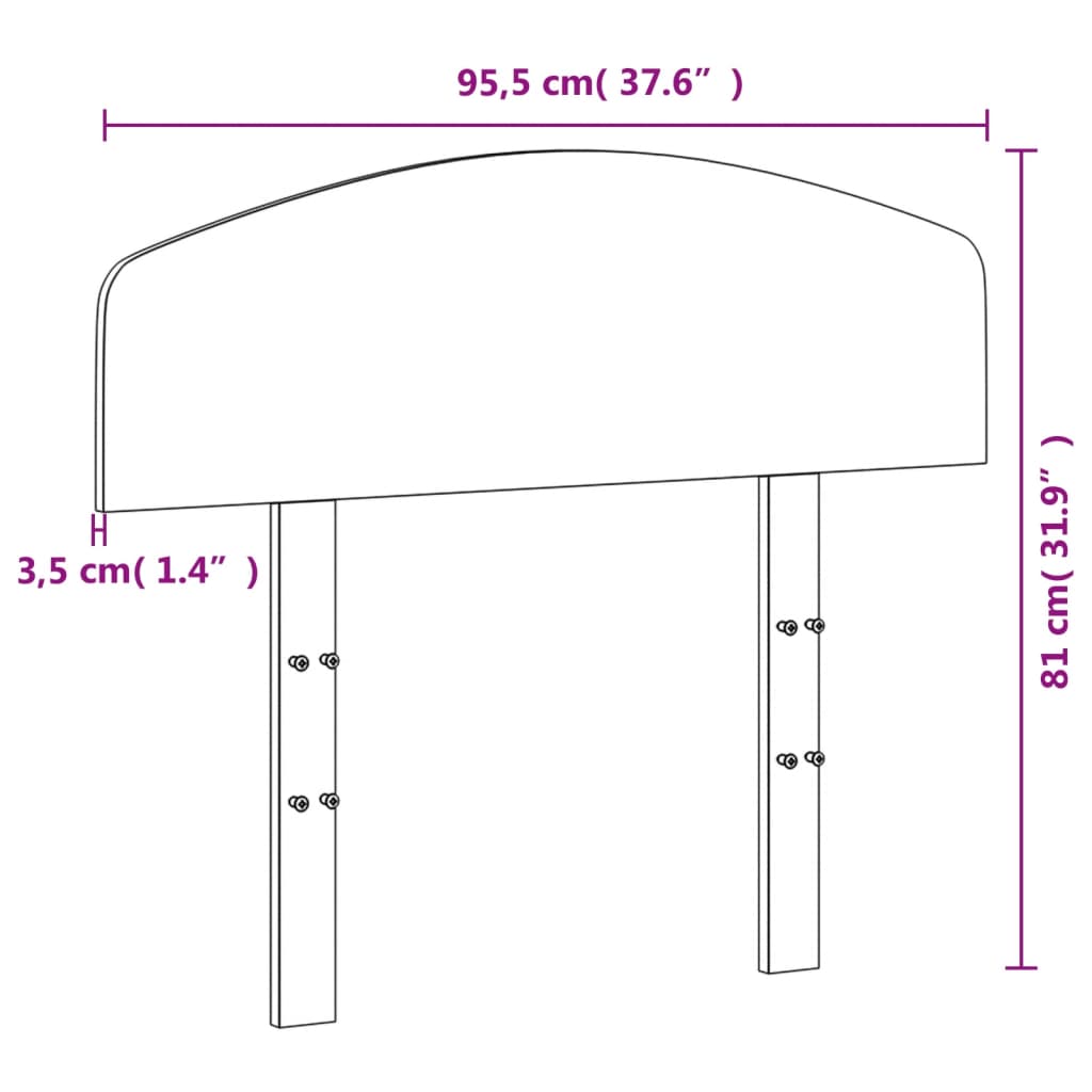 vidaXL Cabeceira 90 cm madeira de pinho maciça branco