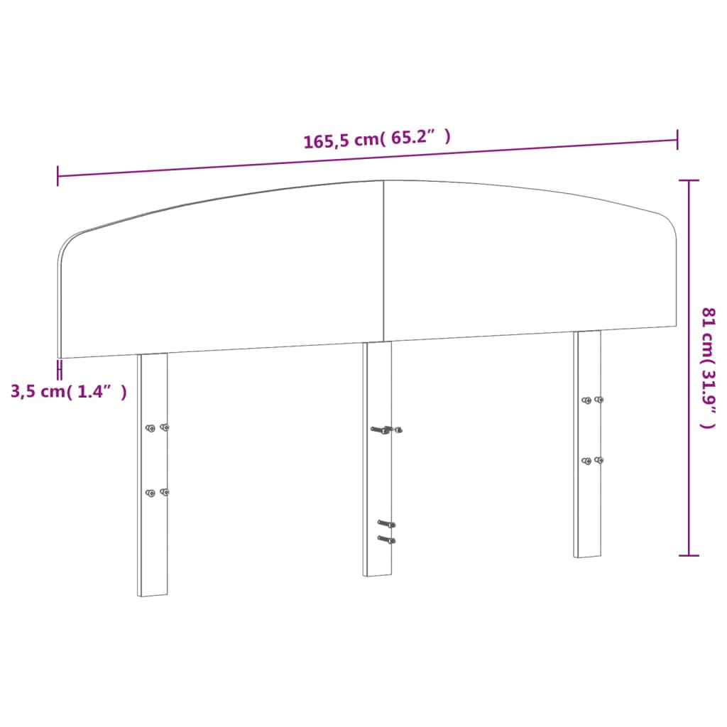 vidaXL Cabeceira 160 cm madeira de pinho maciça castanho-mel