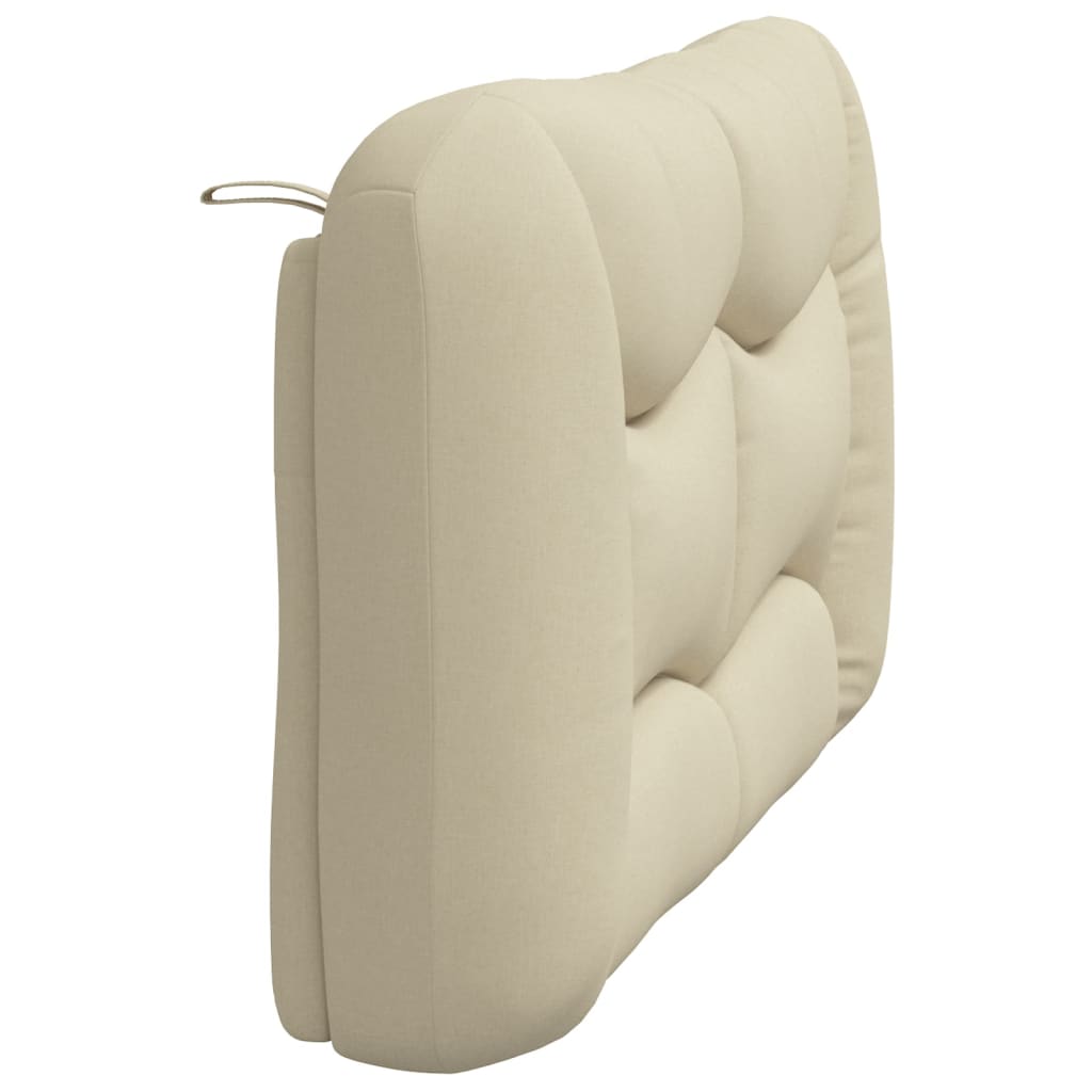 vidaXL Almofadão de cabeceira 140 cm tecido creme