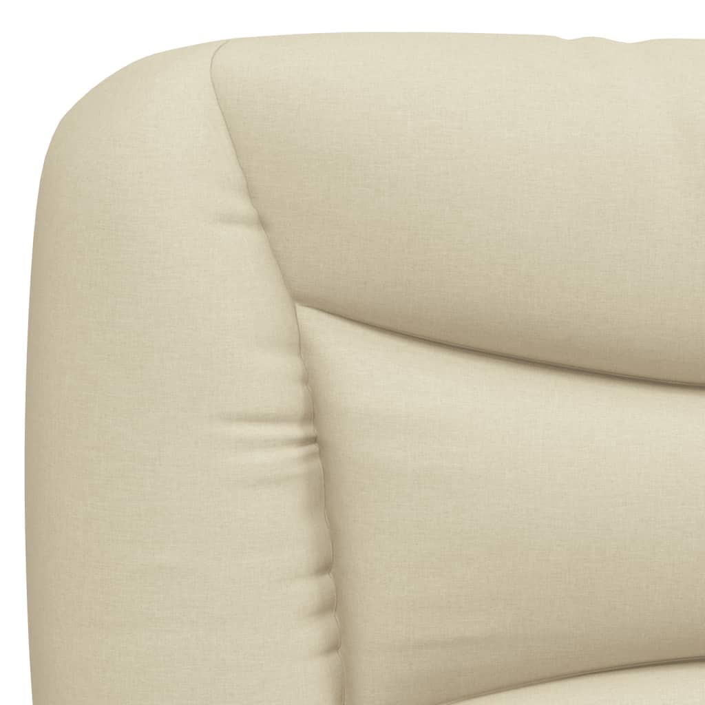 vidaXL Almofadão de cabeceira 140 cm tecido creme