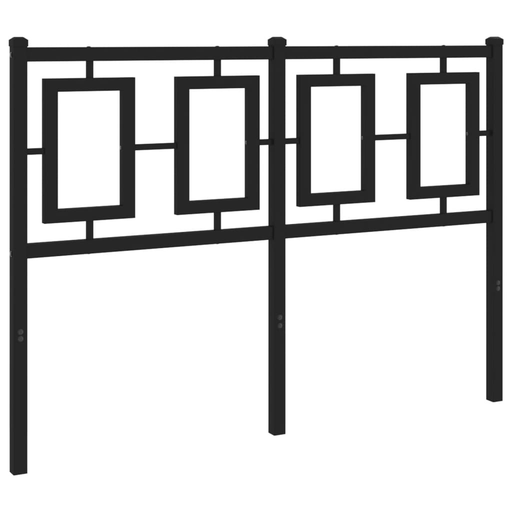 vidaXL Cabeceira de cama 120 cm metal preto