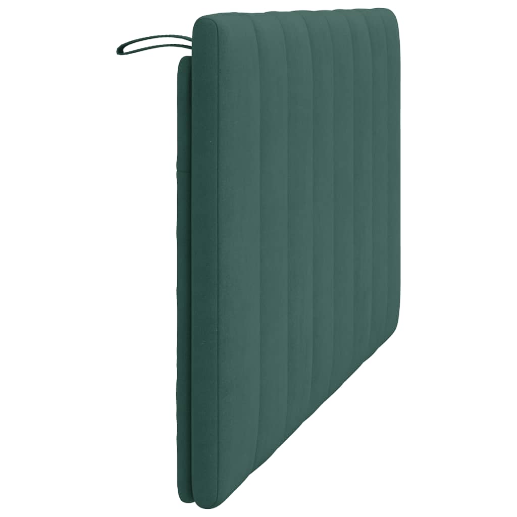 vidaXL Almofadão de cabeceira 140 cm veludo verde-escuro