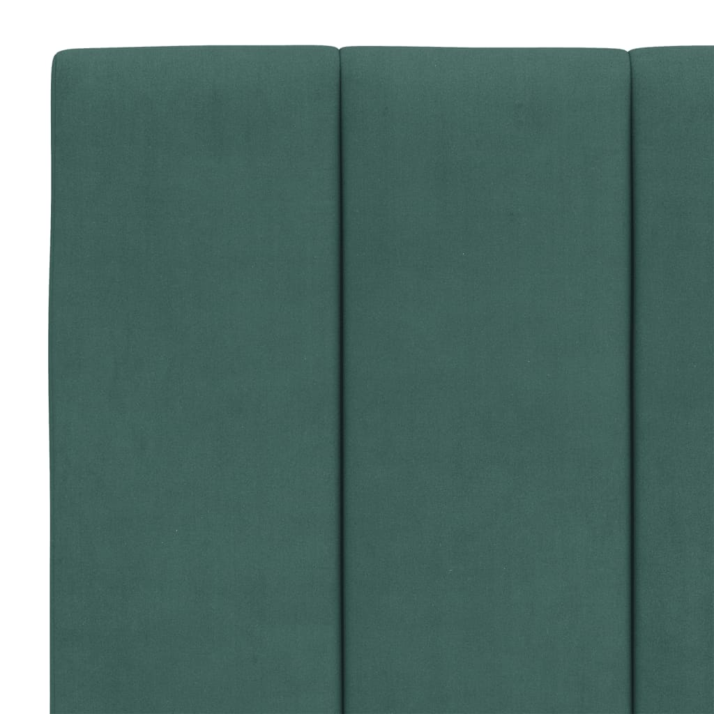 vidaXL Almofadão de cabeceira 140 cm veludo verde-escuro