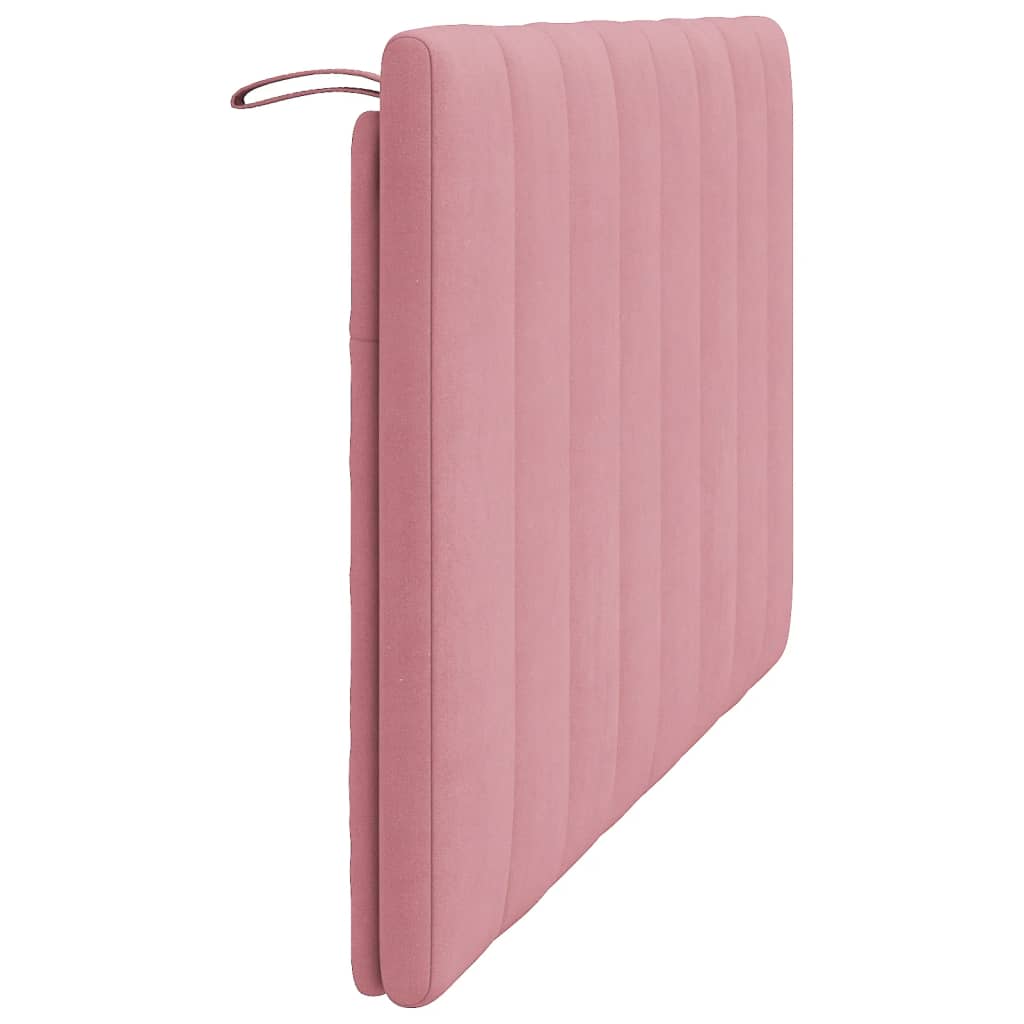 vidaXL Almofadão de cabeceira 120 cm veludo rosa