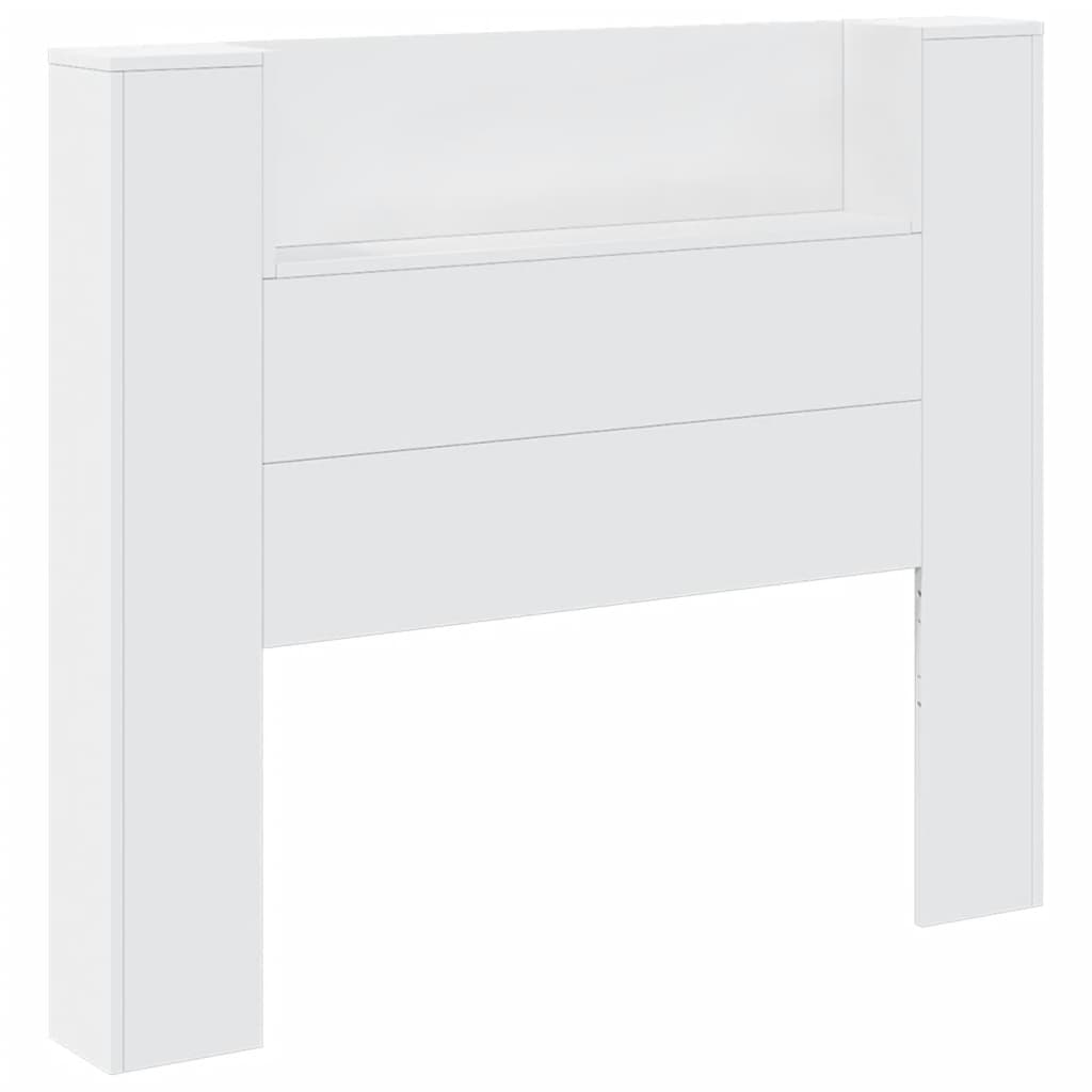 vidaXL Armário de cabeceira com luzes LED 120x16,5x103,5 cm branco