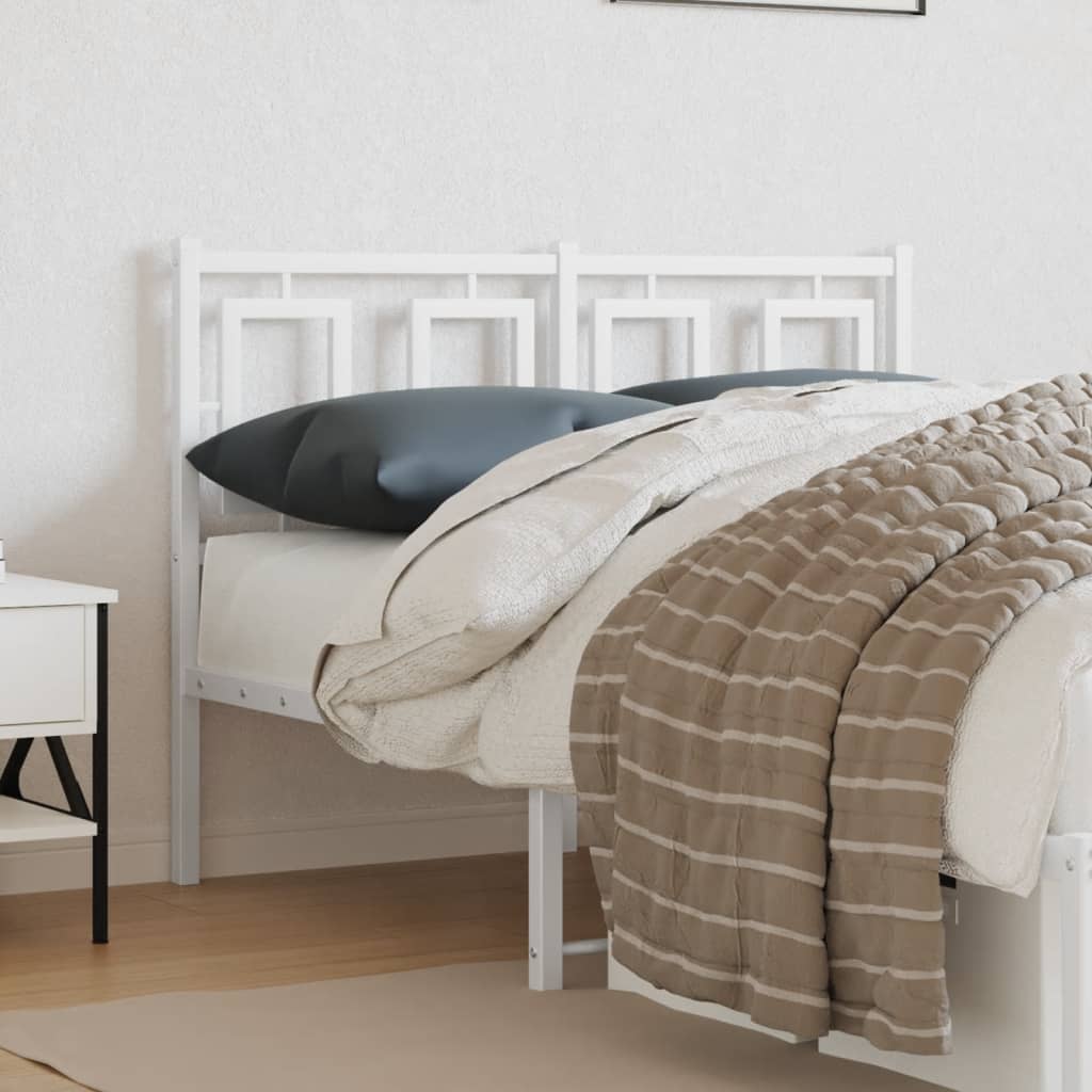 vidaXL Cabeceira de cama 120 cm metal branco