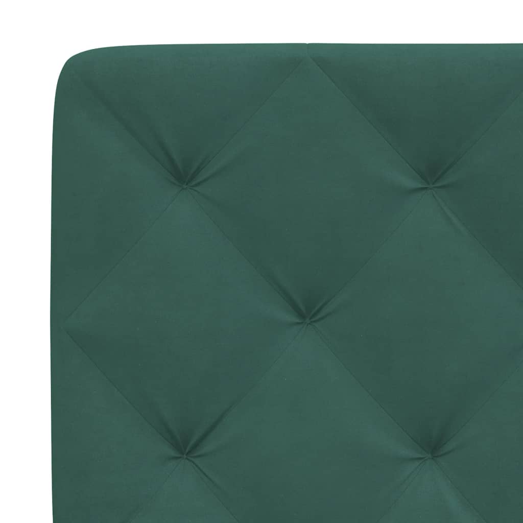 vidaXL Almofadão de cabeceira 120 cm veludo verde-escuro