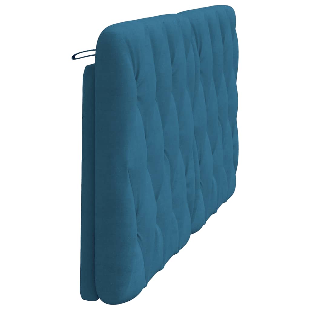 vidaXL Almofadão de cabeceira 160 cm veludo azul