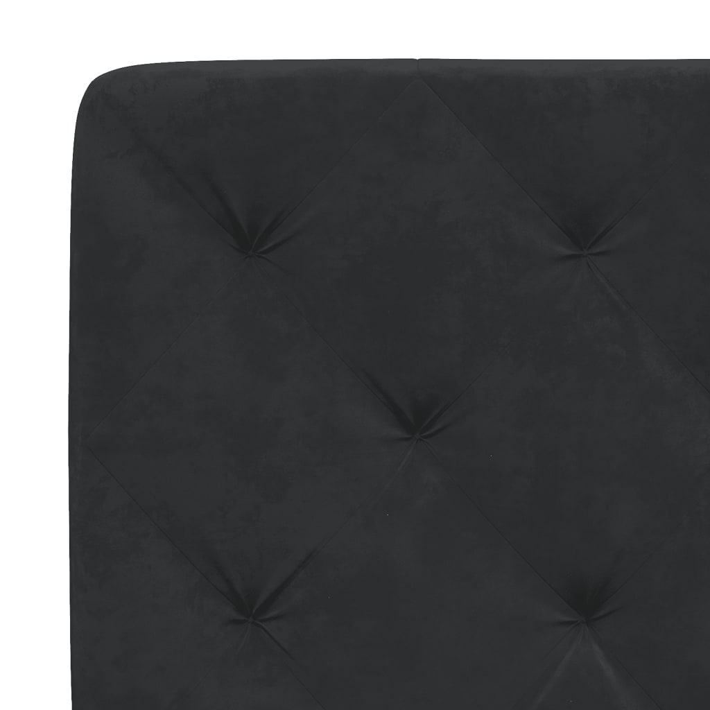 vidaXL Almofadão de cabeceira 160 cm veludo preto