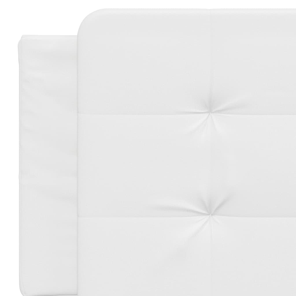 vidaXL Almofadão de cabeceira 160 cm couro artificial branco