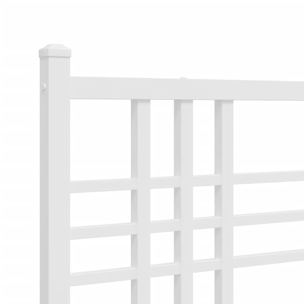 vidaXL Cabeceira de cama 107 cm metal branco