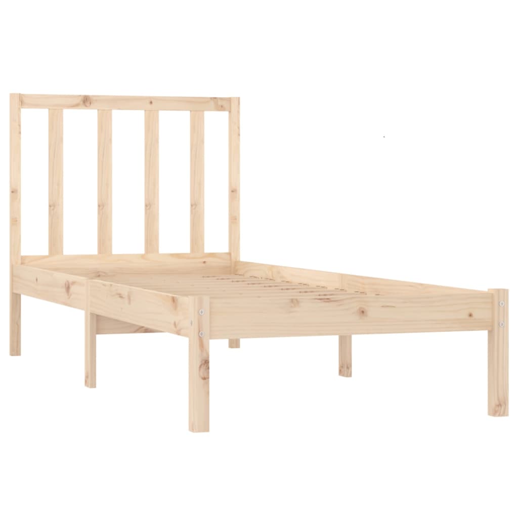 vidaXL Estrutura de cama solteiro 90x190 cm pinho maciço