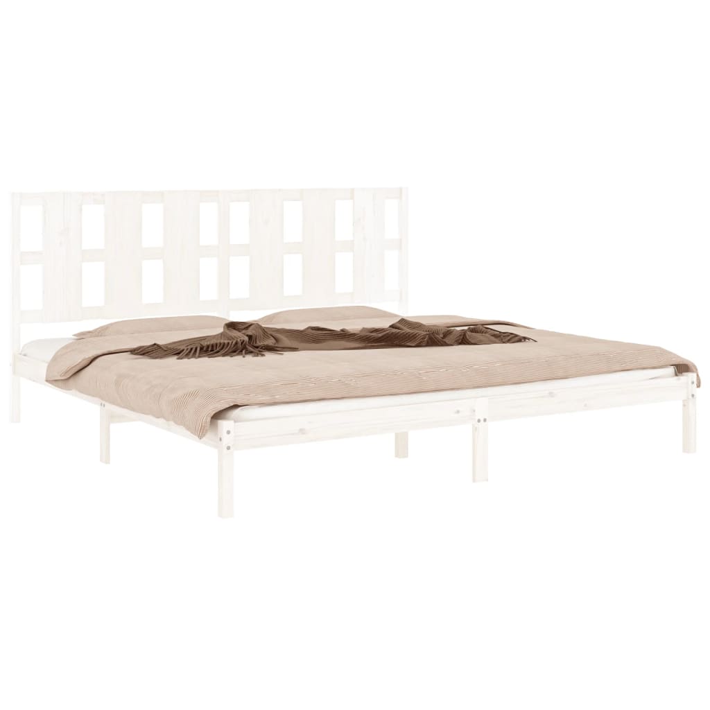 vidaXL Estrutura de cama 200x200 cm pinho maciço branco