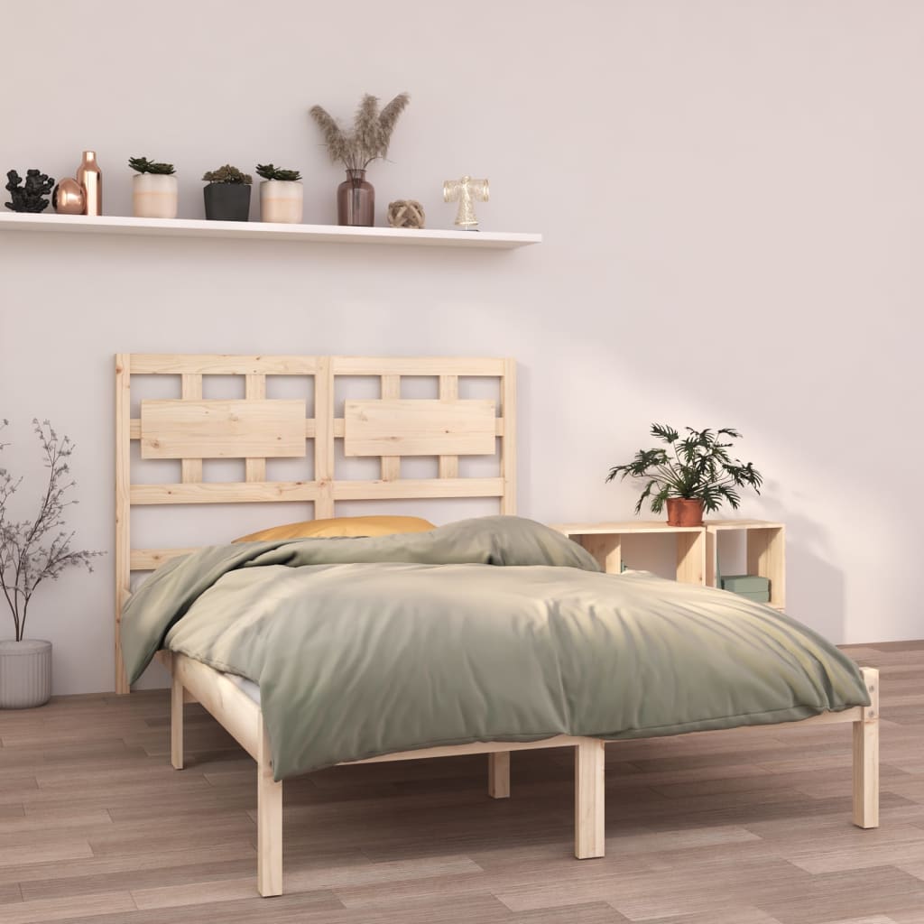 vidaXL Estrutura de cama dupla 135x190 cm madeira maciça