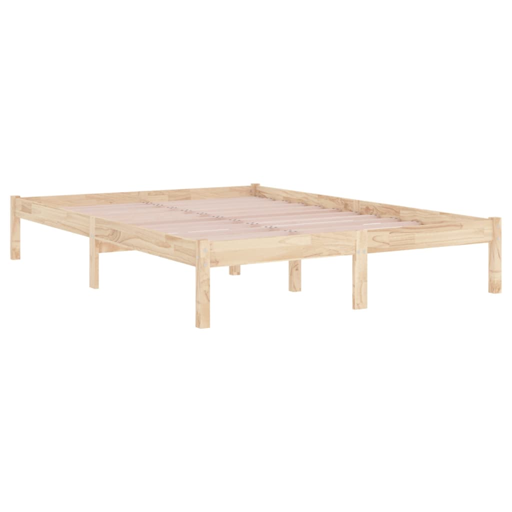 vidaXL Estrutura de cama dupla 135x190 cm madeira maciça