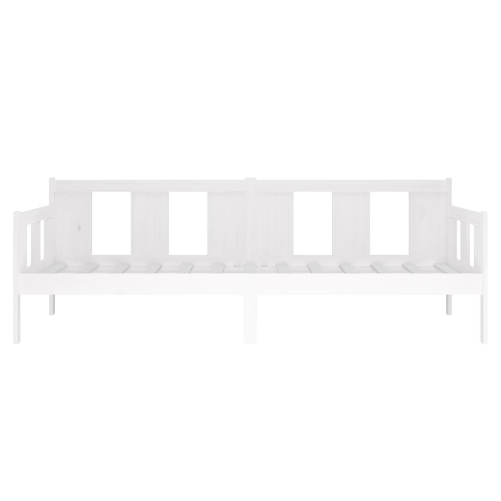 vidaXL Sofá-cama 90x200 cm madeira de pinho maciça branco