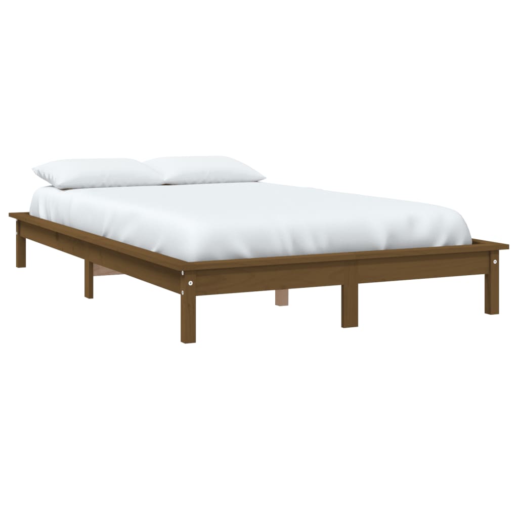 vidaXL Estrutura cama super king 180x200 cm pinho maciço castanho mel