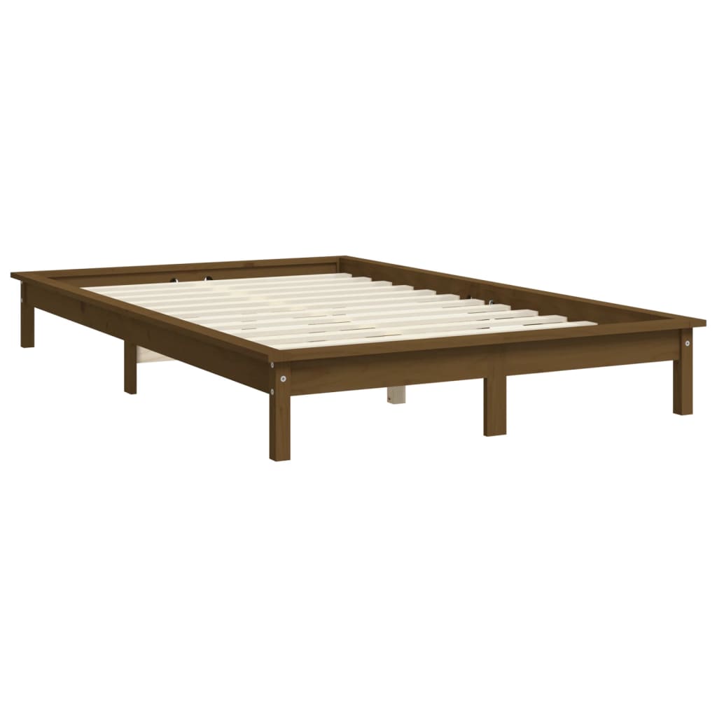 vidaXL Estrutura cama super king 180x200 cm pinho maciço castanho mel