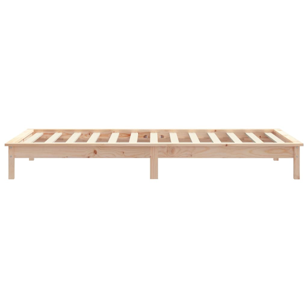 vidaXL Estrutura de cama de solteiro 90x190 cm pinho maciço