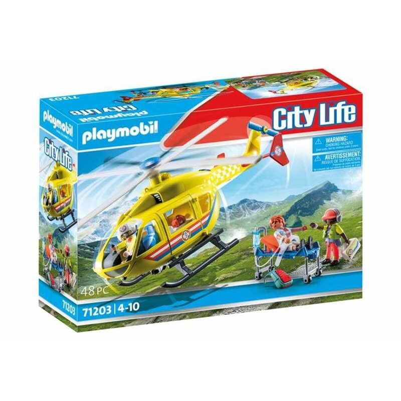 Playmobil|Playset Playmobil 71203 City Life Rescue Helicopter 48 Peças Playmobil|Playset Playmobil 71203 City Life Rescue Helicopter 48 Peças