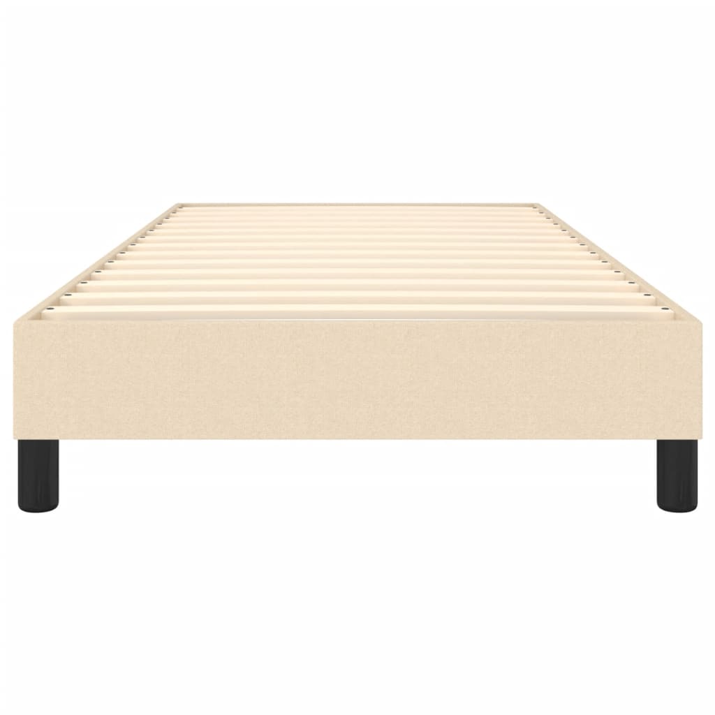 vidaXL Estrutura de cama 90x200 cm tecido cor creme