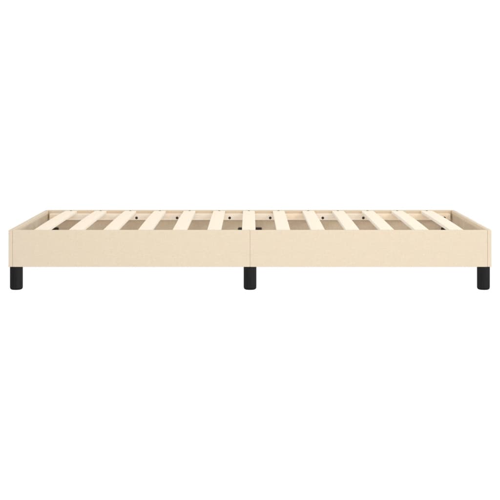 vidaXL Estrutura de cama 90x200 cm tecido cor creme