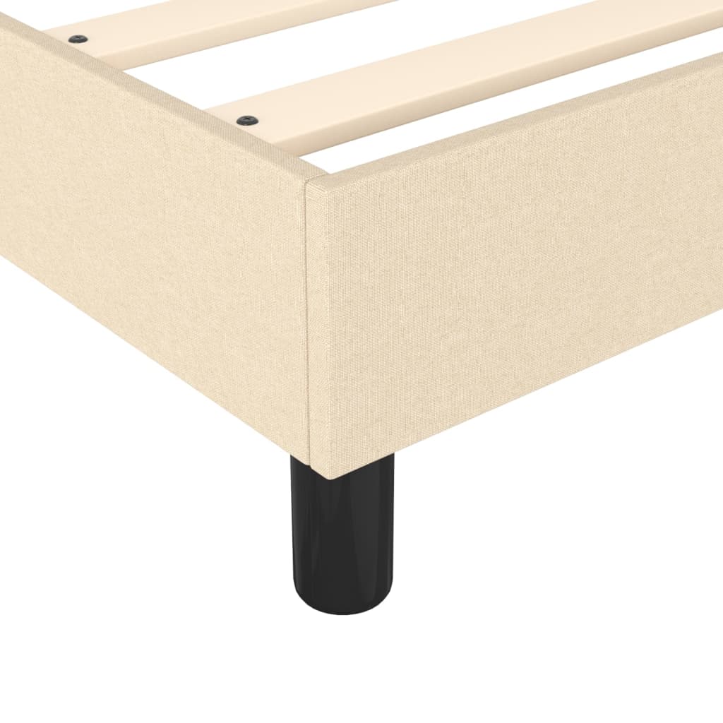 vidaXL Estrutura de cama 90x200 cm tecido cor creme