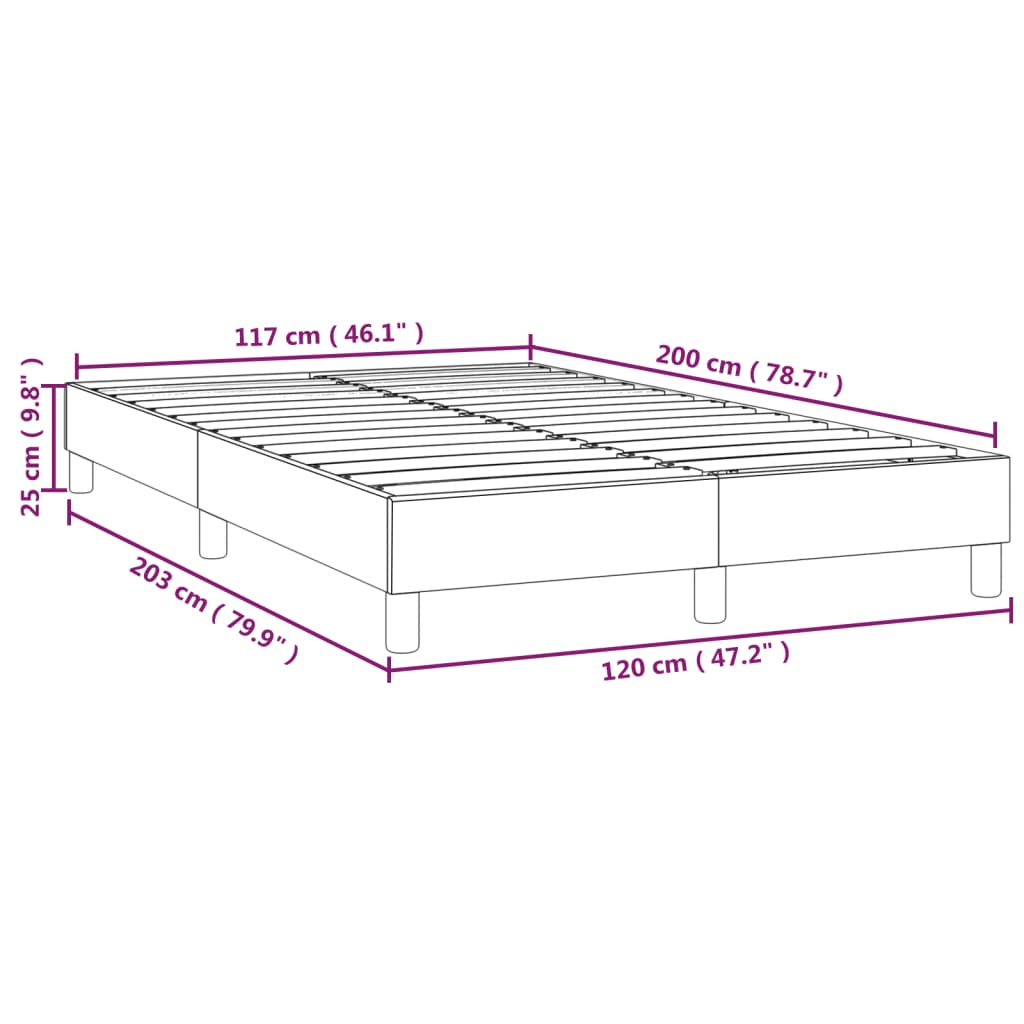 vidaXL Estrutura de cama com molas 120x200 cm veludo rosa