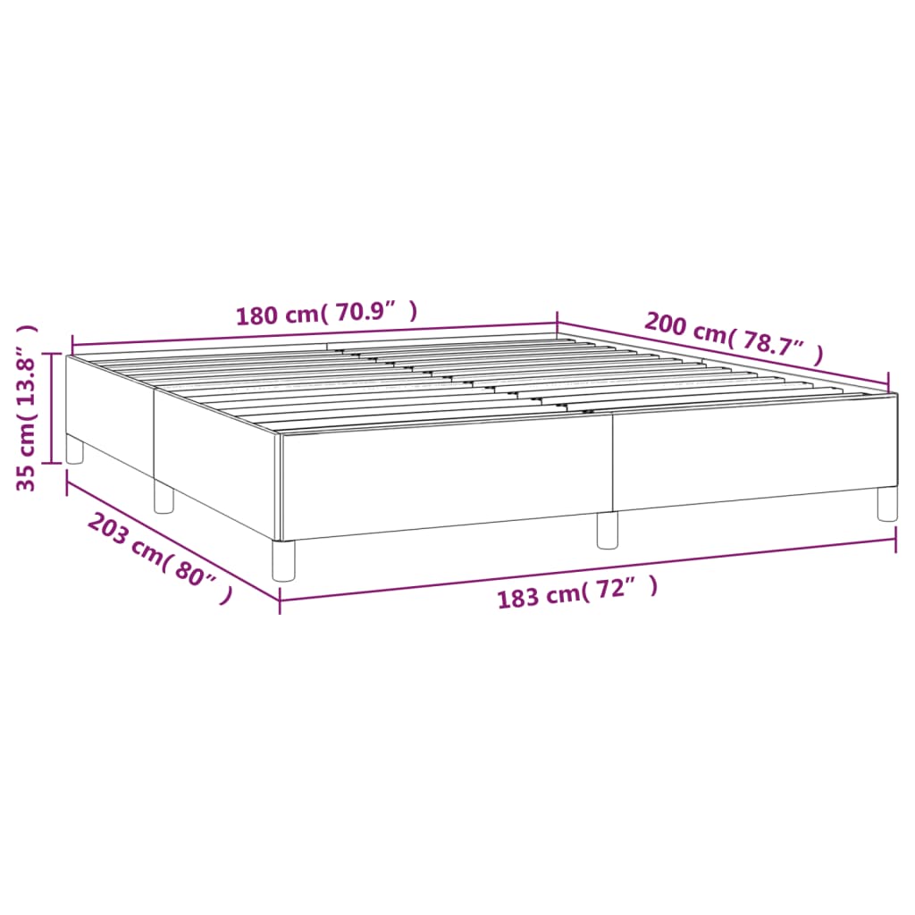 vidaXL Estrutura de cama 180x200 cm tecido cinza-claro