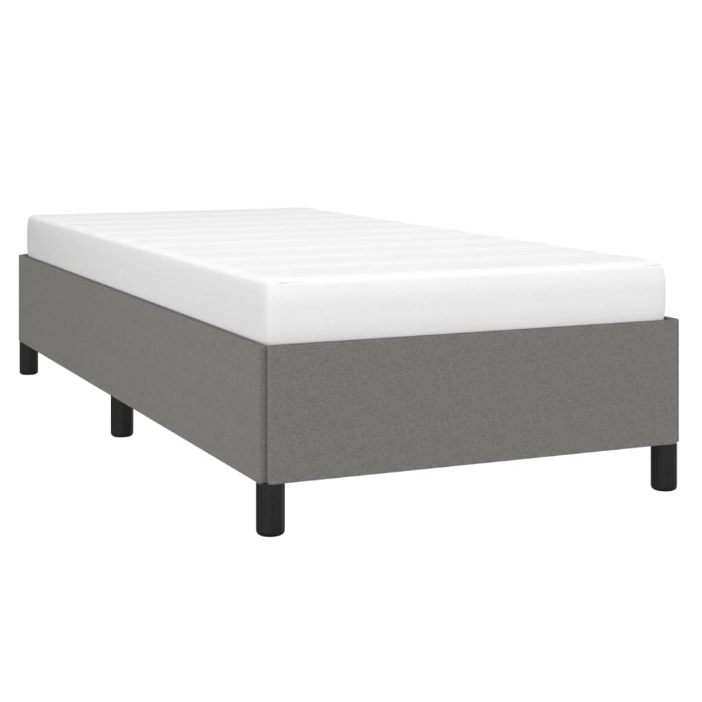 vidaXL Estrutura de cama 90x200 cm tecido cinzento-escuro