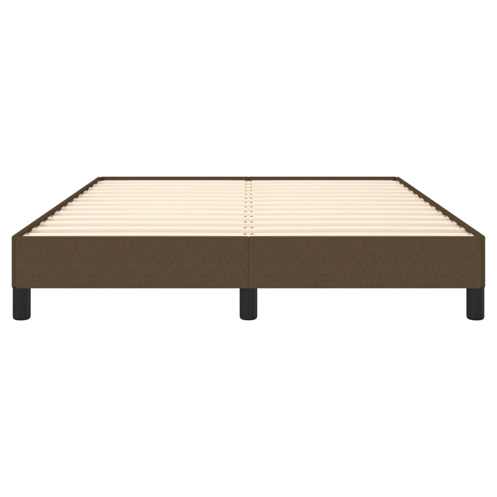 vidaXL Estrutura de cama 140x200 cm tecido castanho-escuro