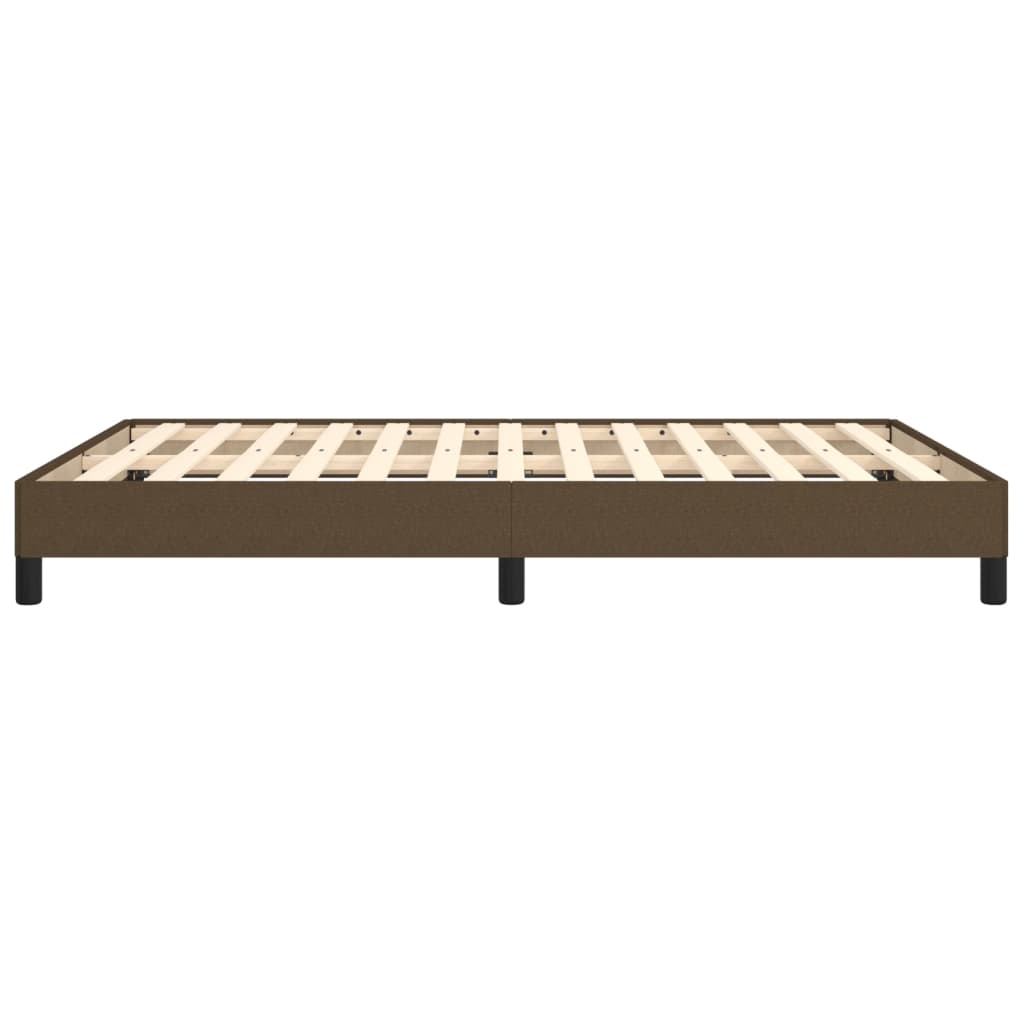 vidaXL Estrutura de cama 140x200 cm tecido castanho-escuro