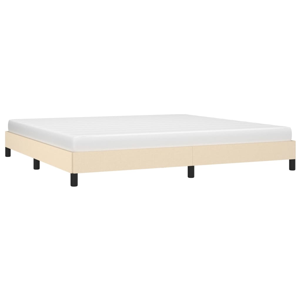 vidaXL Estrutura de cama tecido cor creme 200x200 cm