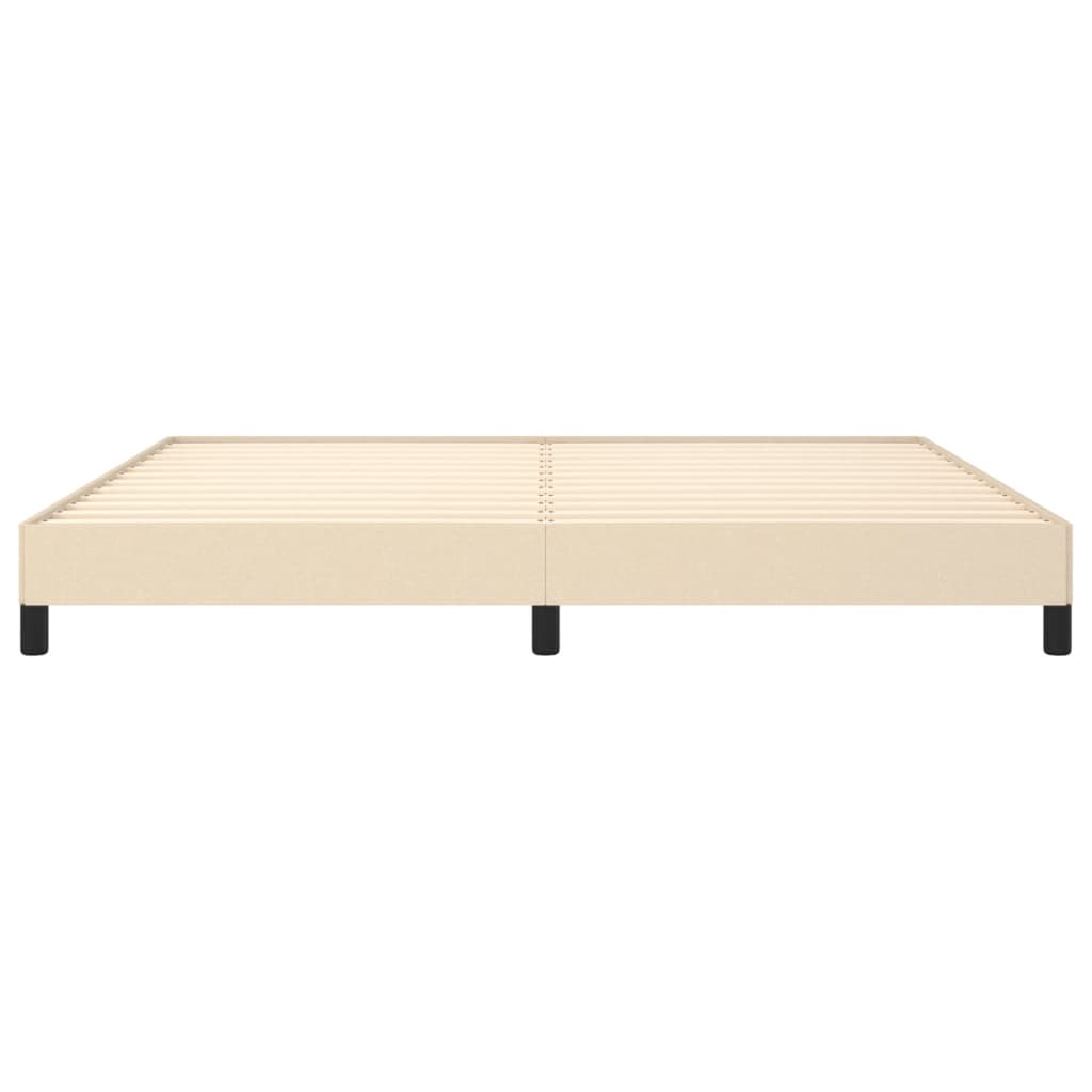 vidaXL Estrutura de cama tecido cor creme 200x200 cm