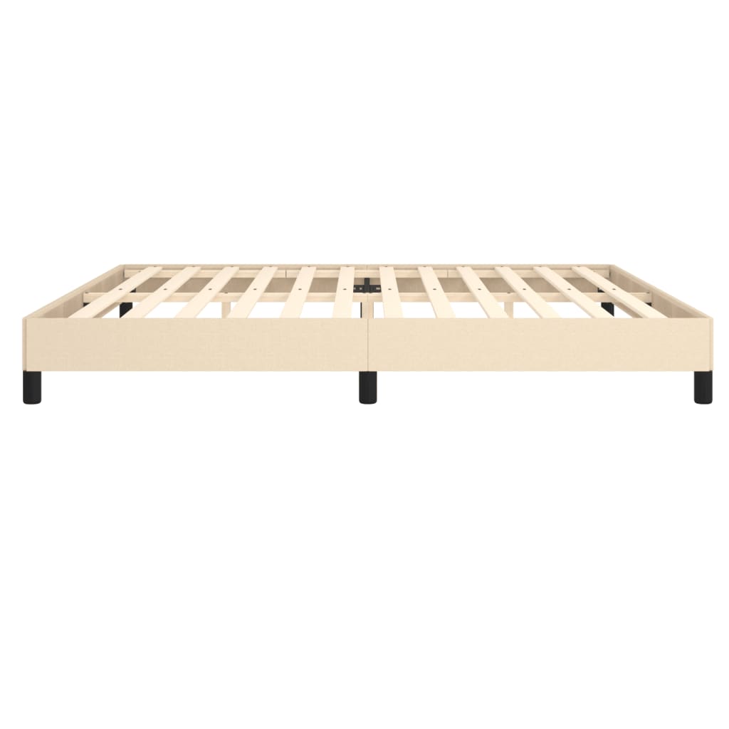 vidaXL Estrutura de cama tecido cor creme 200x200 cm