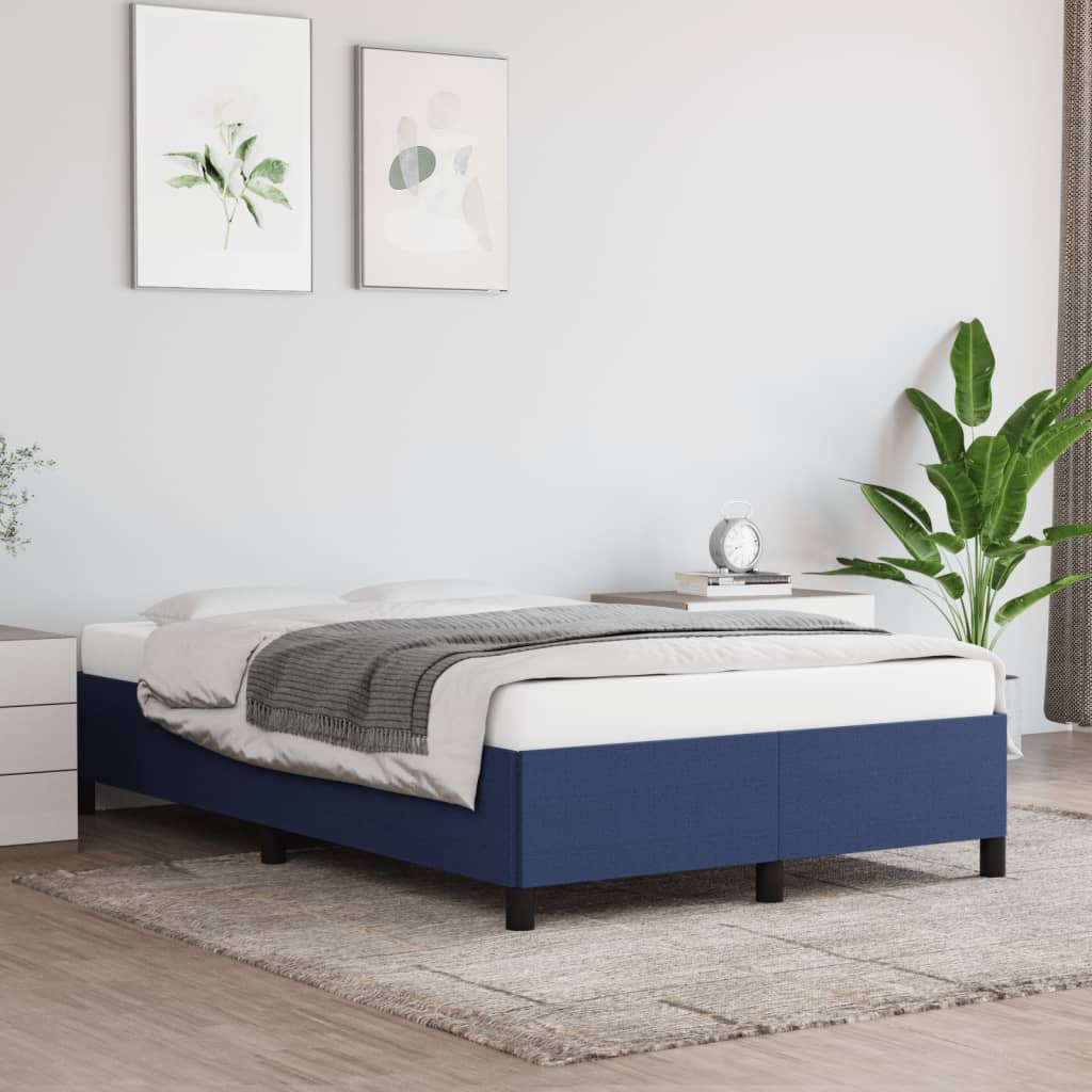 vidaXL Estrutura de cama 120x200 cm tecido azul