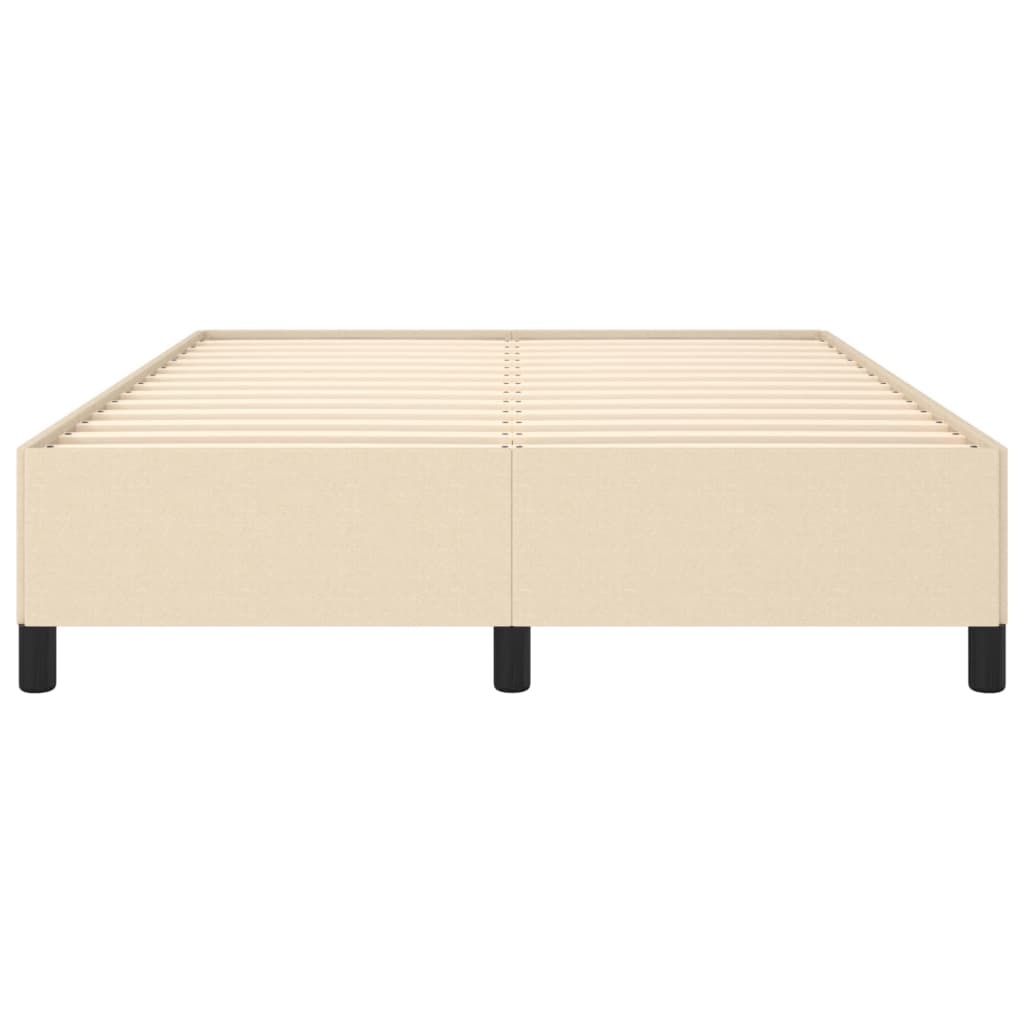 vidaXL Estrutura de cama 140x190 cm tecido cor creme