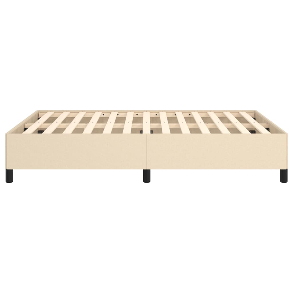 vidaXL Estrutura de cama 140x190 cm tecido cor creme