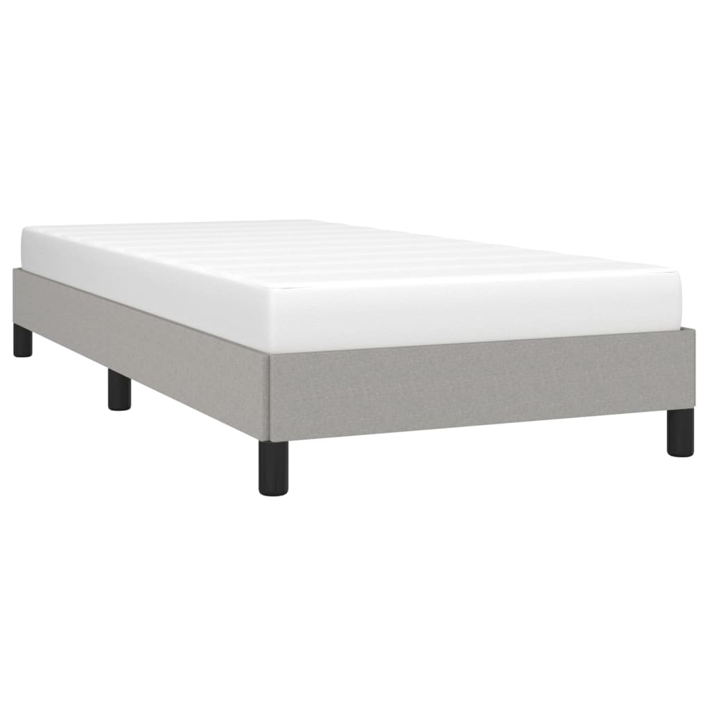 vidaXL Estrutura de cama em tecido 80x200 cm cinzento-claro